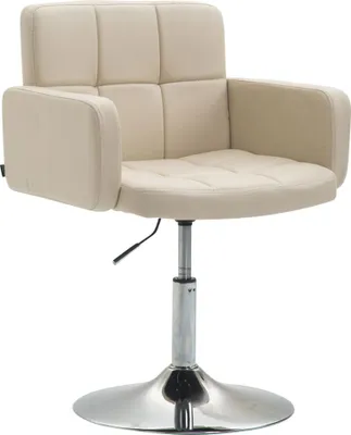 Produktbild von CLP Lounger Los Angeles Kunstleder Loungesessel mit Trompetenfuß creme