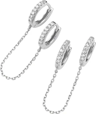 Produktbild von Klappcreolen Giorgio Martello Milano mit Zirkonia, Silber 925 Silber Onesize