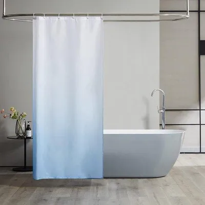 Obrázok produktu pre Famanu, záves do sprchy, vodeodolný, umývateľný, polyester, svetlomodrá, 90x180 cm