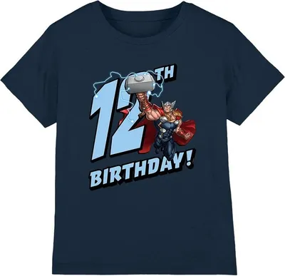 Immagine prodotto di Thor - Maglietta per bambini - 12° compleanno TV4190 (104) (blu navy)