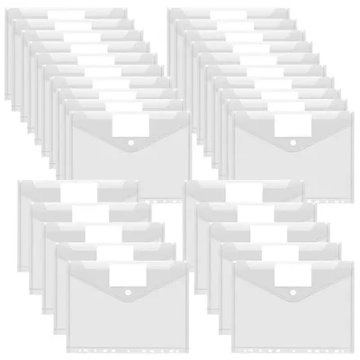 Image de Classeur de documents A4, 30 compartiments - Pochette de rangement étanche et transparente avec étiquettes