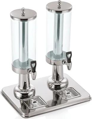 Image de WAS Germany Distributeur de boissons / de jus de fruits 2 récipients de 3 litres avec robinet de soutirage
