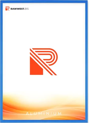Produktbild von RAWWEST.BIS Alu Bilderrahmen 35x100 cm mit Plexi Rahmen für Bilder und Poster, Blau