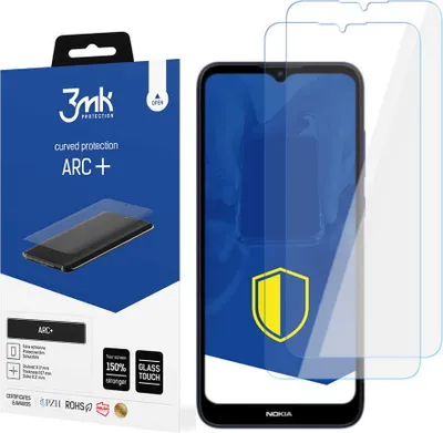 Produktbild von 3mk Display Schutzfolie ARC+ für Nokia C21  0,17mm Self-Heal (2 Stück)