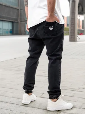 Produktbild von Herren Jeans Jogger Hose Dunkelgrau Jigga Wear Crown XXL