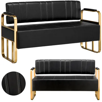 Immagine prodotto di Divano divano per soggiorno sala d'attesa studio biposto cornice oro