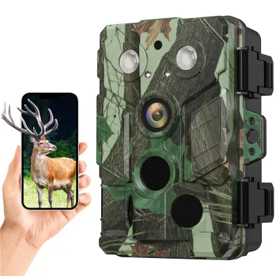 Produktbild von Bewegungsgesteuerte Wildkamera, 32 MP, 1080p-Video, Infrarotkamera, IP66 wasserdicht, WLAN, Steuerung per App, Wildkamera mit PIR-Sensor, Jagd- und Wildkameras