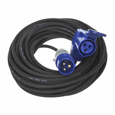 Immagine prodotto di Cavo prolunga CEE 25M con connettore CEE ad angolo + presa Schuko 3x2,5mm²