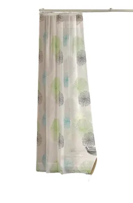Produktbild von Home Wohnideen Zugbandschal Voile Bedruckt Seiten Und Abschluss Gesäumt 100% Polyester 225 x 140 cm Rawlins Grün