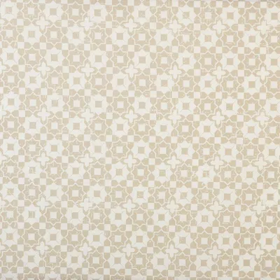 Leinenstoff 100x280 cm, Mosaikmuster, beige, 1 Meter