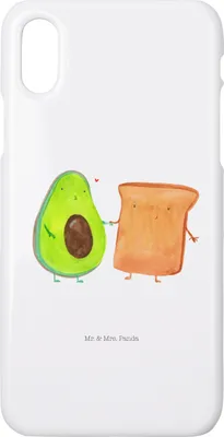 Produktbild von Mr. & Mrs. Panda Iphone 10 Handyhülle Avocado Toast - Weiß - Geschenk, Toastbrot, Jahrestag, Cover, Freund, X, Handy, Hülle