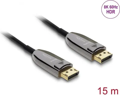 Produktbild von Delock Aktives Optisches Kabel DisplayPort 2.1 8K 60 Hz 40 Gbps 15 m