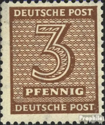 Produktbild von Briefmarken Sowjetische Zone (All.Bes.) 1945 Mi 126Y b  postfrisch Ziffer