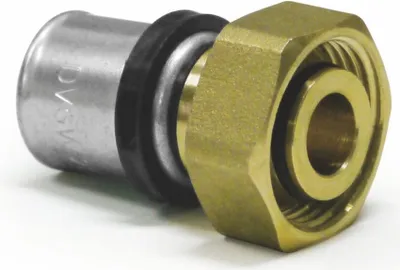 Obrázok produktu pre 3 x Prechodová tvarovka Pressfitting + eurokužeľ IG, veľkosť 20x2, mosadz (balenie 3 ks)