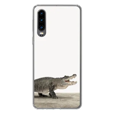 Produktbild von MuchoWow® Handyhülle Schutzhülle Hülle für Huawei P30 Kinder - Krokodil - Junge - Kinder - Mädchen Silikon Softcase Handy Hülle - Kartenbesitzer