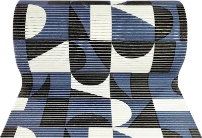 Produktbild von Weichschaummatte Bad 65x100 cm - Retro Blau - Badematte aus weichem, atmungsaktivem PVC - Antirutschmatte Bad für Innen- und Außenbereiche - Badteppich Weichschaum mit sicherem Halt auch bei Nässe