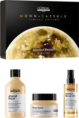 Produktbild von L'Oréal Serie Expert Absolut Repair Geschenkset Trio - Shampoo 300 ml + Mask 250 ml + 10in1 Öl 90 ml