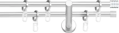 Produktbild von SN Deco - Innenlaufgarnitur Genua, 16 mm, 2-Lauf, chrom-matt, 200 cm