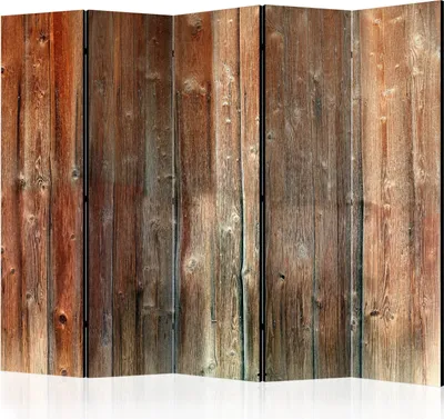 Produktbild von 5-teiliger Doppelseitiger Vlies Paravent - Forest Cottage II 225x172 cm f-A-0514-z-c