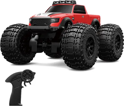 Zdjęcie produktu dla Amfibia zdalnie sterowana, samochód terenowy 2,4 GHz 4WD z reflektorami, obracający się o 360′ã wodoodporny samochód kaskaderski jako prezent dla dzieci, dziewczynek i chłopców, zabawka terenowa na plażę i basen