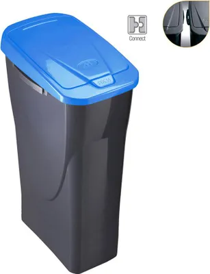 Produktbild von Recycling Papierkorb Mondex Ecobin Blau mit Deckel 25 L