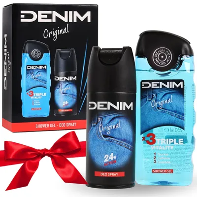 Produktbild von DENIM Herren-GESCHENKSET Kosmetik ZUM GESCHENK – Duschgel, Deodorant