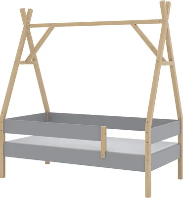 Obrázek produktu pro Dětská postel tipi Vitalispa Bali Šedá 80x160 cm s matrací, Model 53040