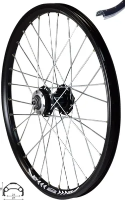 Produktbild von REDONDO 20 Zoll Vorderrad Laufrad Fahrrad Hohlkammer Faltrad Felge Schwarz Disc