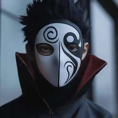 Anime-Cosplay-Maske mit Wirbelmuster – Decords 3D-Kostümartikel, Produktansicht 1