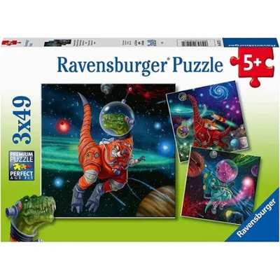 Immagine prodotto di RAVENSBURGER Puzzle Dinosauri nello spazio 3x49 pezzi