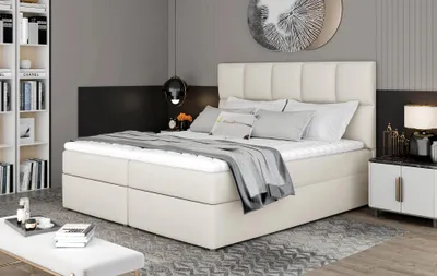 Obrázok produktu pre Boxspringová posteľ 140x200 FLARO - svetlo béžová