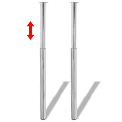 Immagine prodotto di Gambe Telescopiche per Tavolo 4 pz Cromate 710-1100 mm
