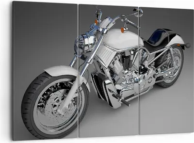 Produktbild von Bild auf Leinwand - Leinwandbild - Motorrad Geschwindigkeit Motor - 105x70cm - Wand Bild - Wanddeko - Leinwanddruck - Bilder - Kunstdruck - Wanddekoration - Leinwand bilder - Wandkunst - CE105x70-0516