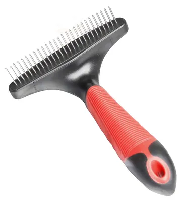 Image de Peigne pour chiens Karlie avec dents rotatives 27 er, noir-rouge