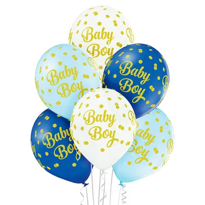 Immagine prodotto di Palloncino Ø30cm "Baby Boy"| 6 pezzi Decorazione per baby shower per ragazzi