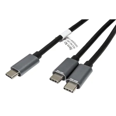 Obrázek produktu pro ROLINE 11028308, 1,85 m, USB C, 2 x USB C, USB 2.0, Černá