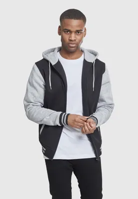 Imagen del producto de Urban Classics, sudadera con capucha y cremallera bicolor, talla: XL; color: /gris