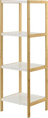 Productafbeelding van And OutdoorMatch Lagerrek Buford - Staande plankenrek - met 4 planken - bamboe - minimalistisch design