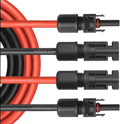 Produktbild von Solar Verlängerungskabel Solarkabel f. Solarmodule Kabel Stecker 1500V 4mm² 6mm²Kabelquerschnitt:4mm²;Länge:2x 8m incl. Stecker