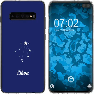 Produktbild von PhoneNatic Case kompatibel mit Samsung Galaxy S10 Plus Silikon-Hülle SternzeichenLibra M9