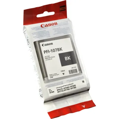 Produktbild von Canon PFI-107BK, Schwarz, Tinte auf Pigmentbasis, 1 Stück(e)