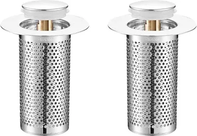 Produktbild von Waschbeckenstöpsel 2pcs Badezimmer-Waschbeckenstopper-Haarfänger,Pop-up-Abflusssieb