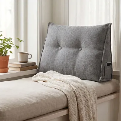 Produktbild von Kissen Bett Rückenkissen Lesekissen für Bett Und Sofa Rückenlehne Kissen Keilkissen Rückenlehne Rückenpolster 70 x 19 x 50cm
