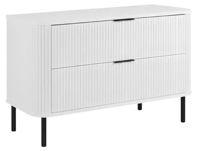 Obrázek produktu pro Stojanová koupelnová skříňka se zásuvkami a kovovými nohami, barva bílá, úchytky černé, nohy černé, 100 x 41,5 x 66,7 cm