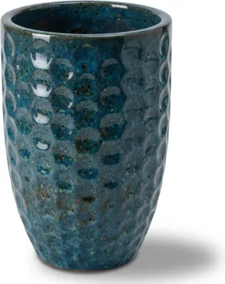 Produktbild von Provencelia Keramik Pflanzkübel Merovee Blaugrün, Ø23 x H35 cm, frostbeständig, handgefertigt, glasiert, Outdoor, Garten, Terrasse, winterfest