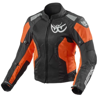 Immagine prodotto di Giacca da moto in tessuto Berik Vephe, da donna, colore nero/rosso, taglia 38