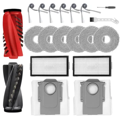 Zubehör-Set für Roborock Saros 10R, 2 Rollbürsten, 6 Seitenbürsten