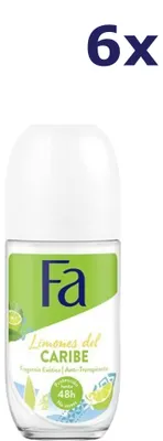 Produktbild von 6x Fa Deo Roll-on Women - Caribbean Lemon 50 ml