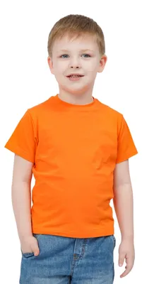 Obrázek produktu pro Detské tricko - velikost 116 - oranžové - 100% bavlna - ideální pro školní sport, pohodlné