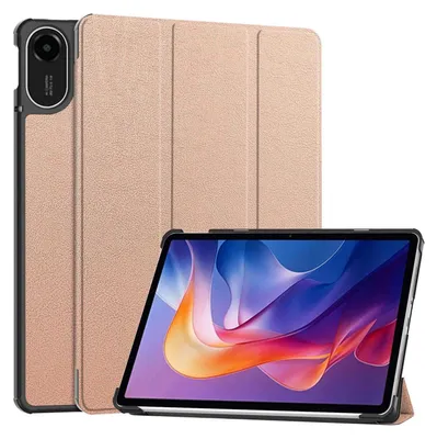 Produktbild von Für Xiaomi Redmi Pad 2 4G 11 Zoll 2025 3folt Wake UP Smart Cover Tablet Tasche Hülle Rose Gold